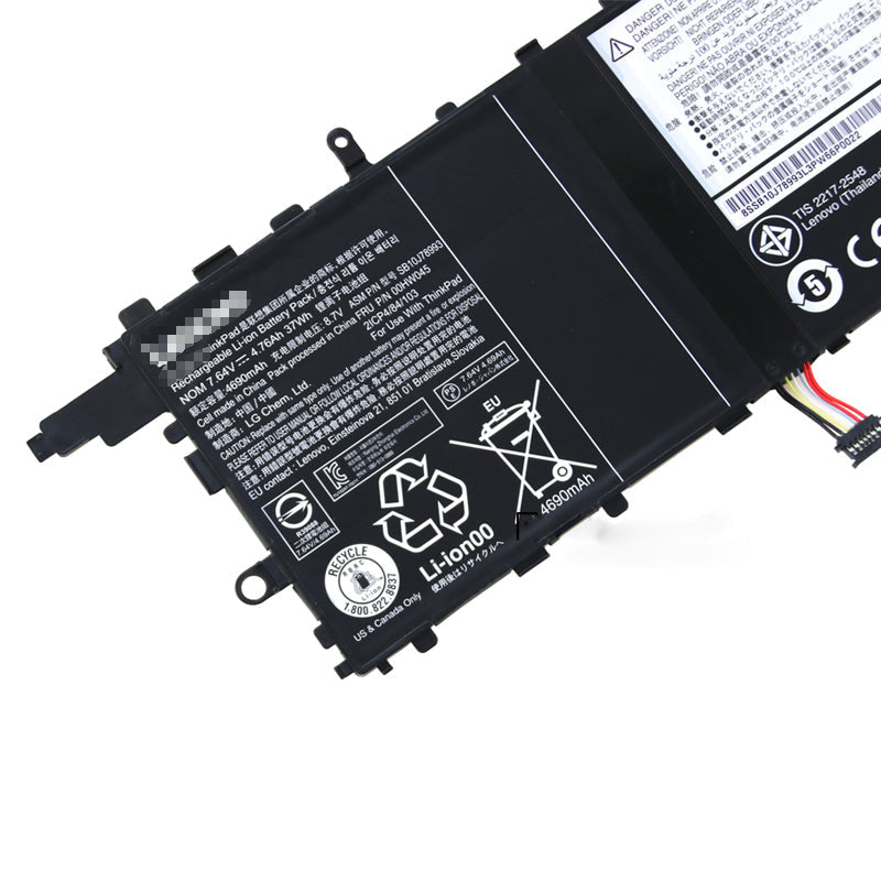 37Wh Lenovo SB10J78993 00HW045 00HW046 ThinkPad X1 Tablet Battery