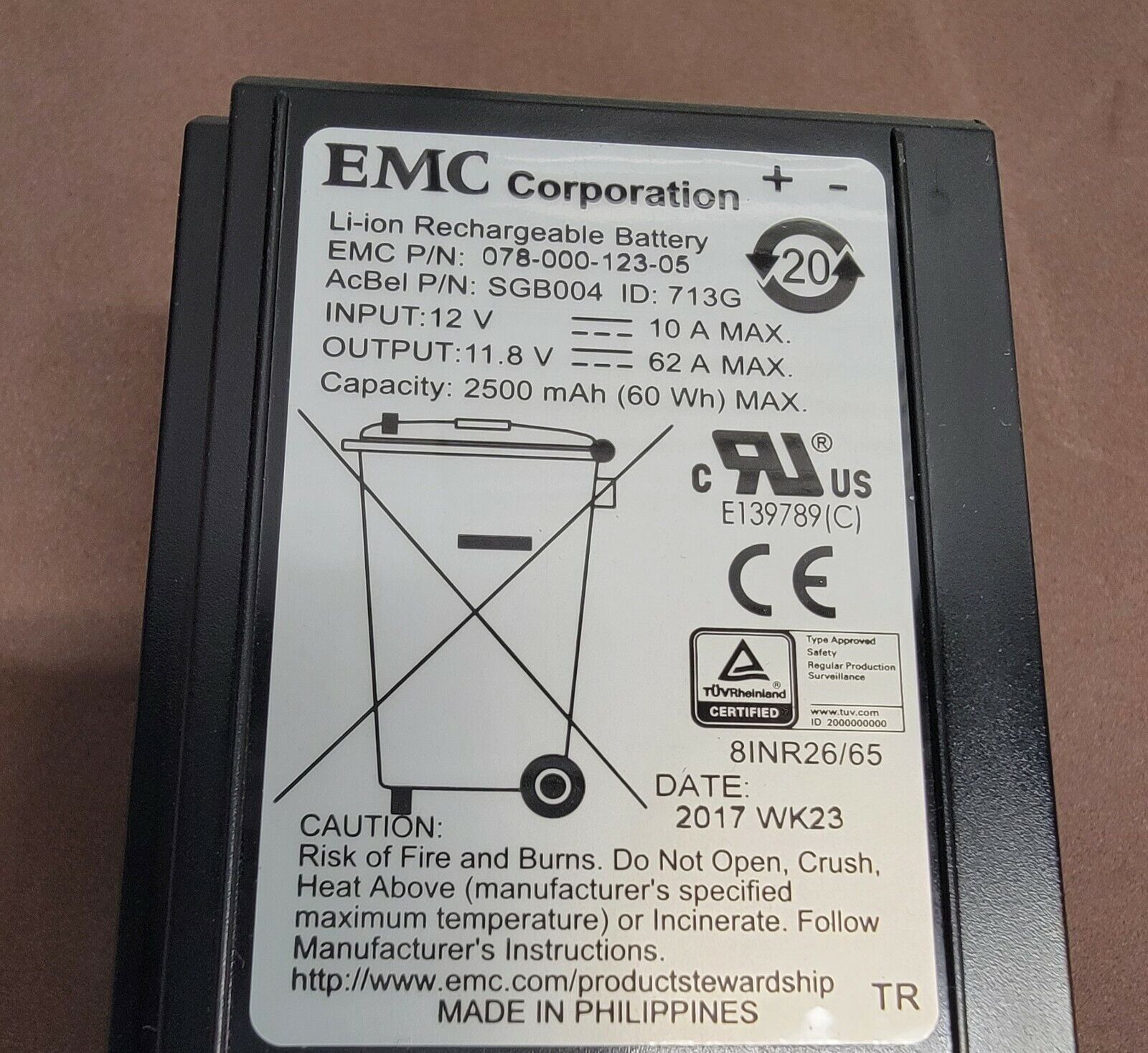 078-000-123 EMC Battery Backup Unit for VNX2 VNX5400