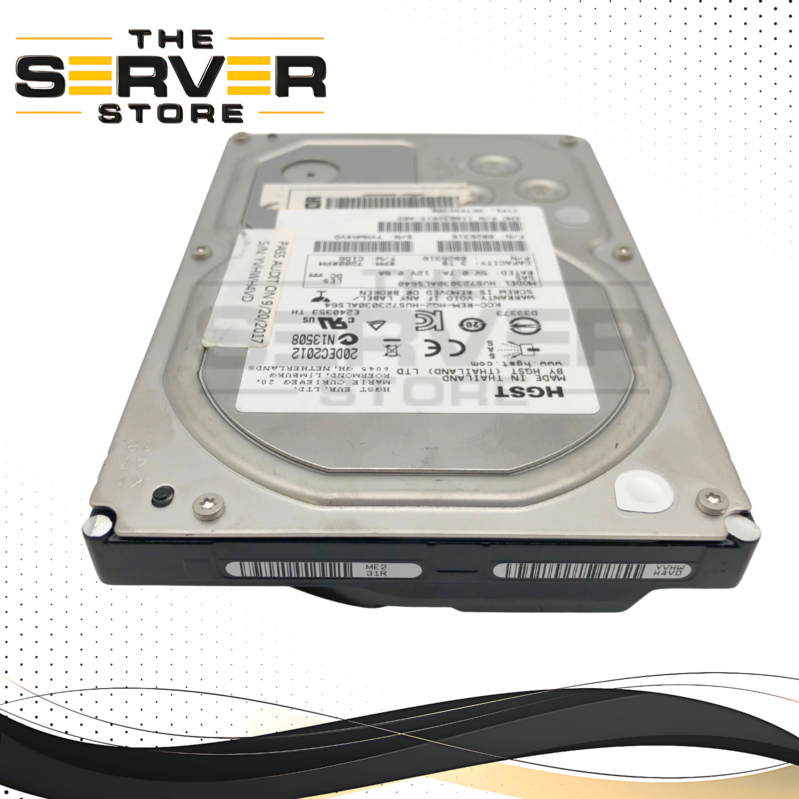 EMC HGST Ultrastar 7K3000 3TB 7200RPM 6Gb/s SAS 3.5-inch LFF Enterprise Hard Disk Drive. 90% health or Greater. P/N: 0B26316.