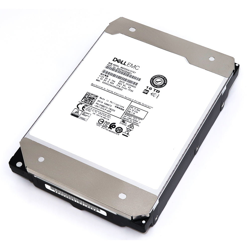 Toshiba / Dell MG08 MG08SCA16TEY HDEPN40DAB51 16TB 7.2K RPM SAS 12Gb/s 512e 3.5in Recertified Hard Drive