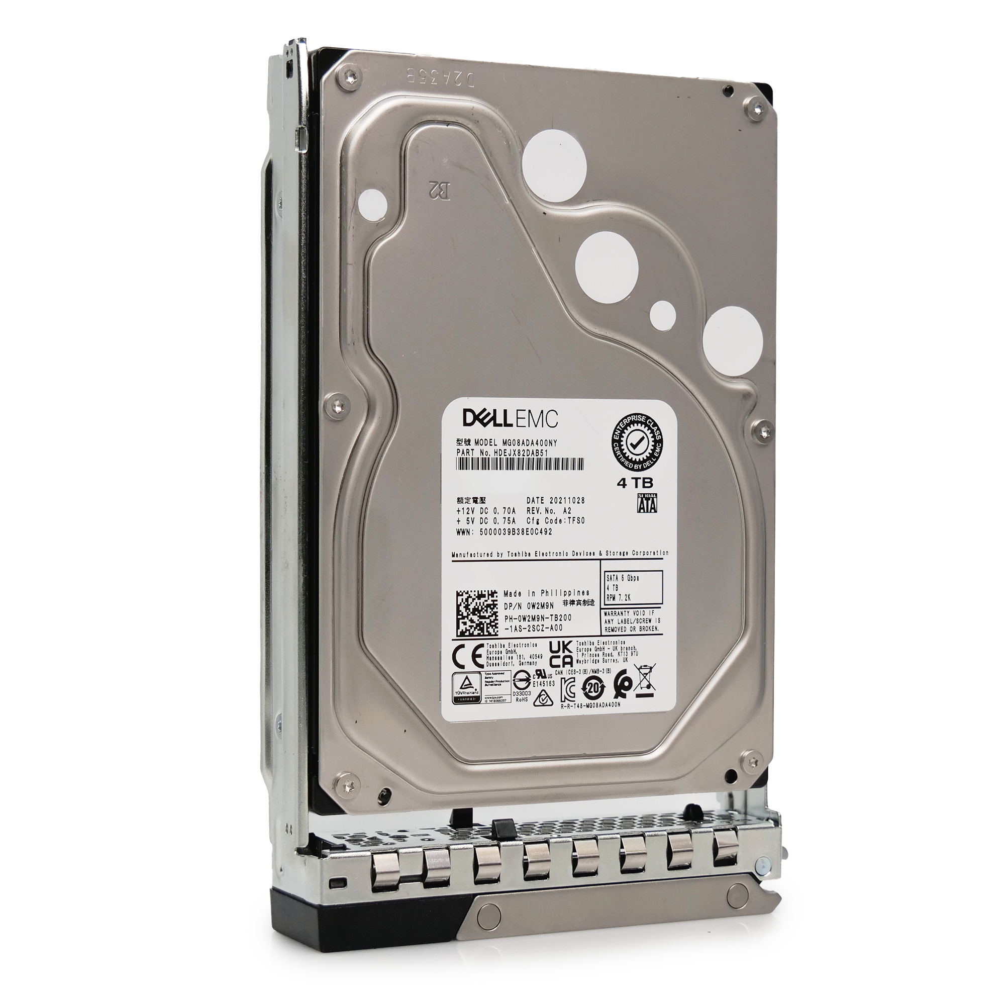 Dell G14 0W2M9N 4TB 7.2K RPM SATA 6Gb/s 512n 3.5in Hard Drive