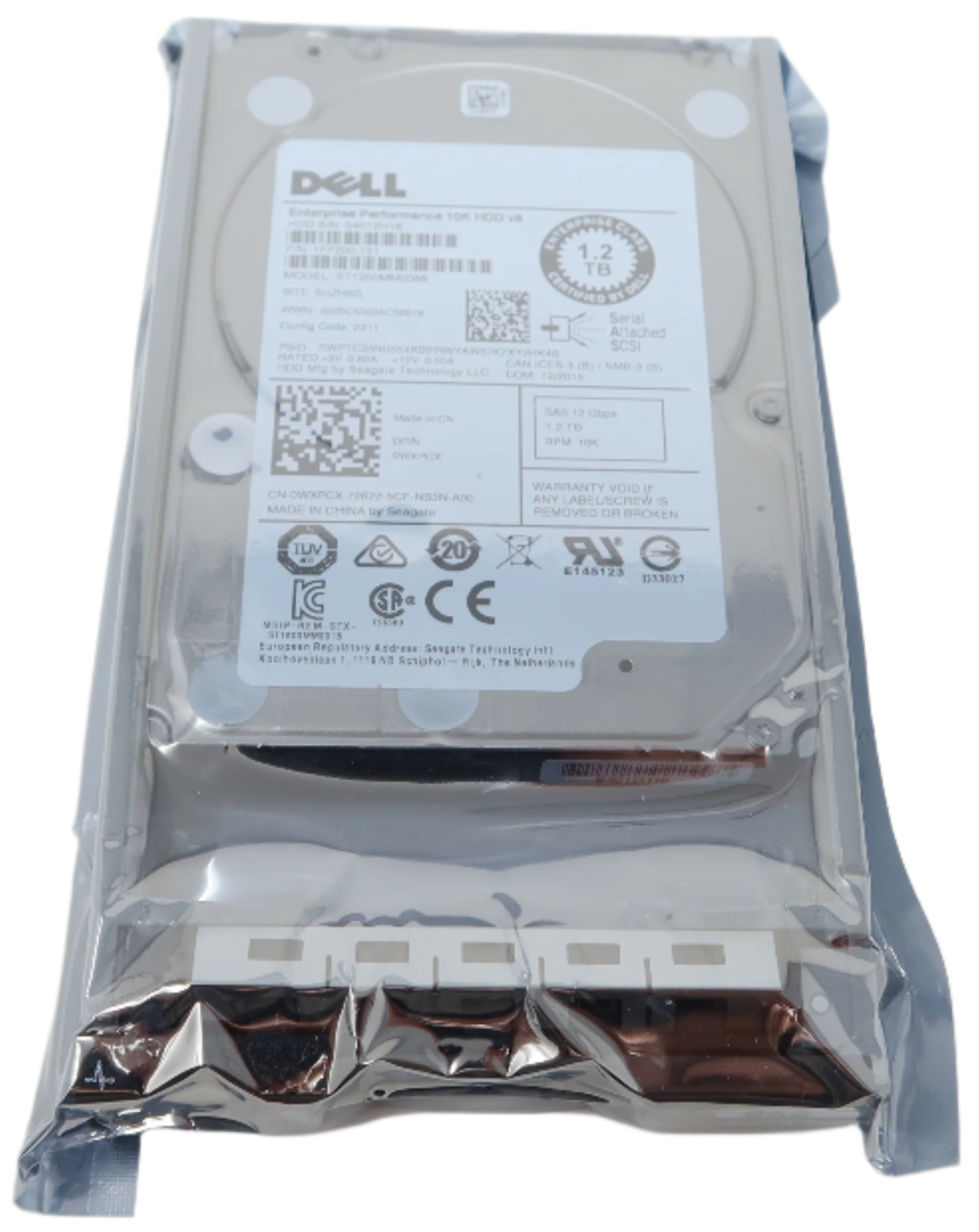 WXPCX Dell 1.2TB 10K RPM 12Gb/s 2.5 SAS Hard Drive ST1200MM0088