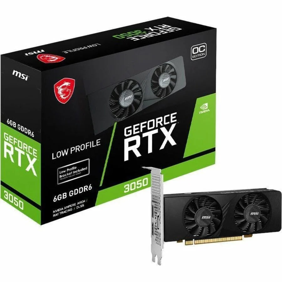 MSI NVIDIA GeForce RTX 3050 Graphic Card - 6 GB GDDR6 - Low-profile