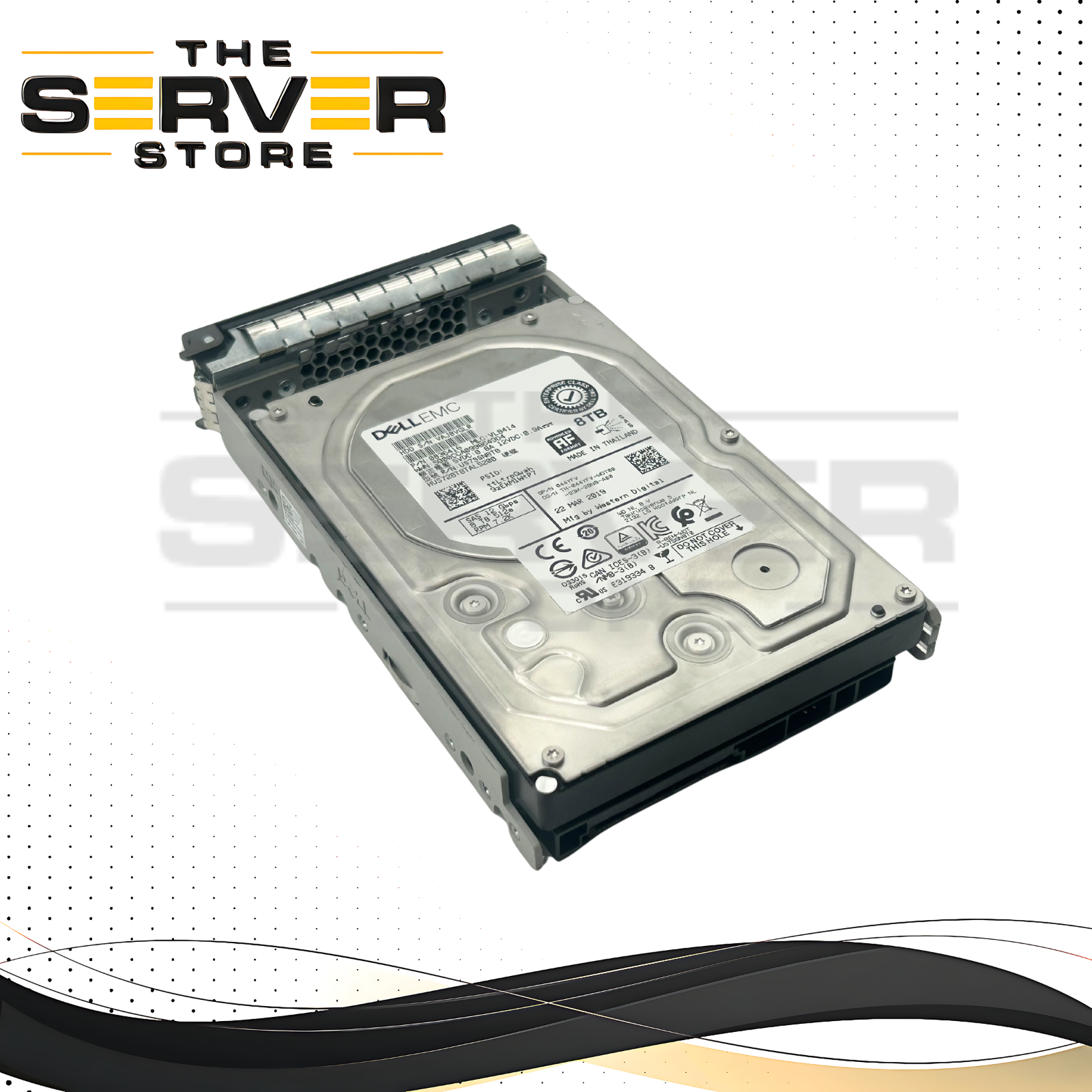 Dell 8TB SAS 12G 7.2K 3.5" HDD H320 HUS728T8TAL5200 Tray G14/13/12 044YFV 44YFV