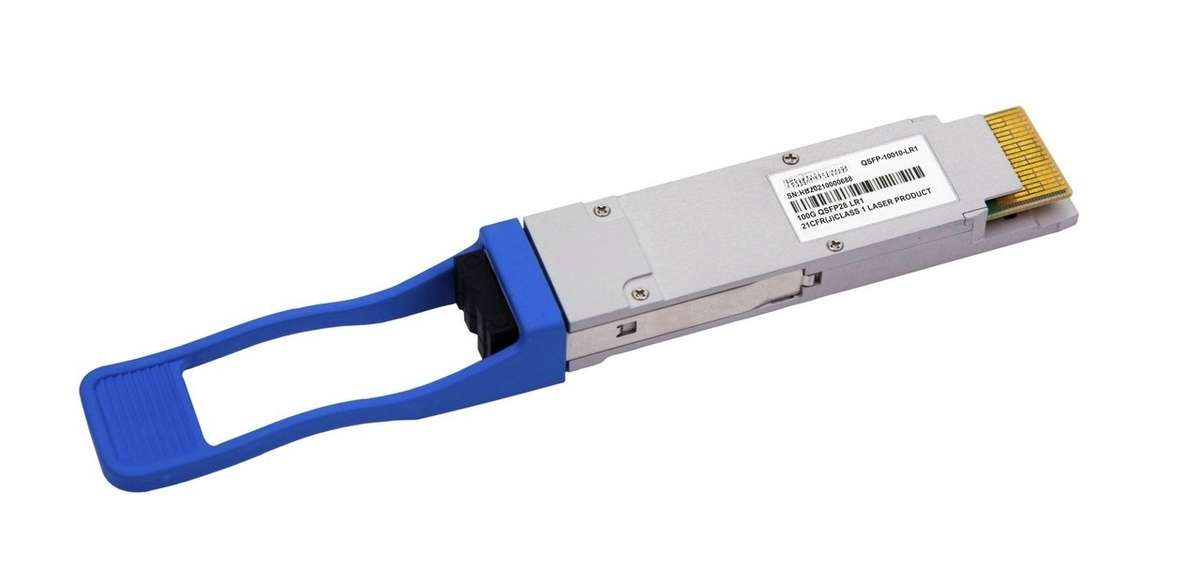 QSFP28 100G LR1 optical transceiver, single-mode, single lambda 1310nm, 10km reach over SMF, QSFP-10010-LR1