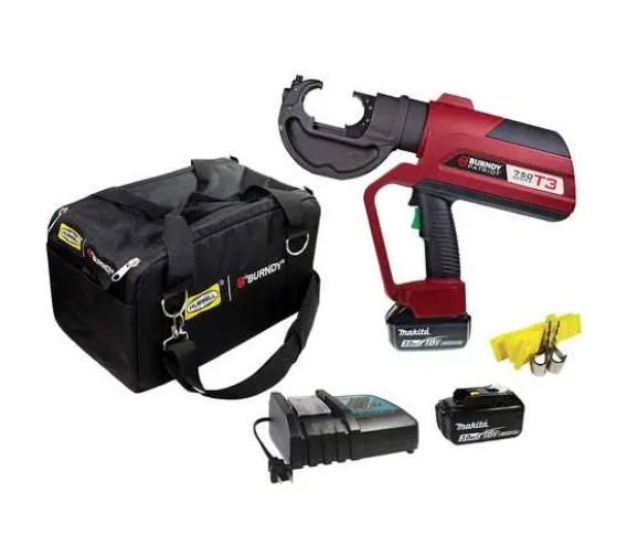 BURNDY SP-PAT750T3U03A3 T3 12-Ton Crimper, 3.0Ah 18V Li-Ion