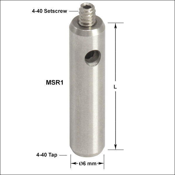 TH-MS1R - Mini-Series Optical Post, Ø6 mm, L = 1"