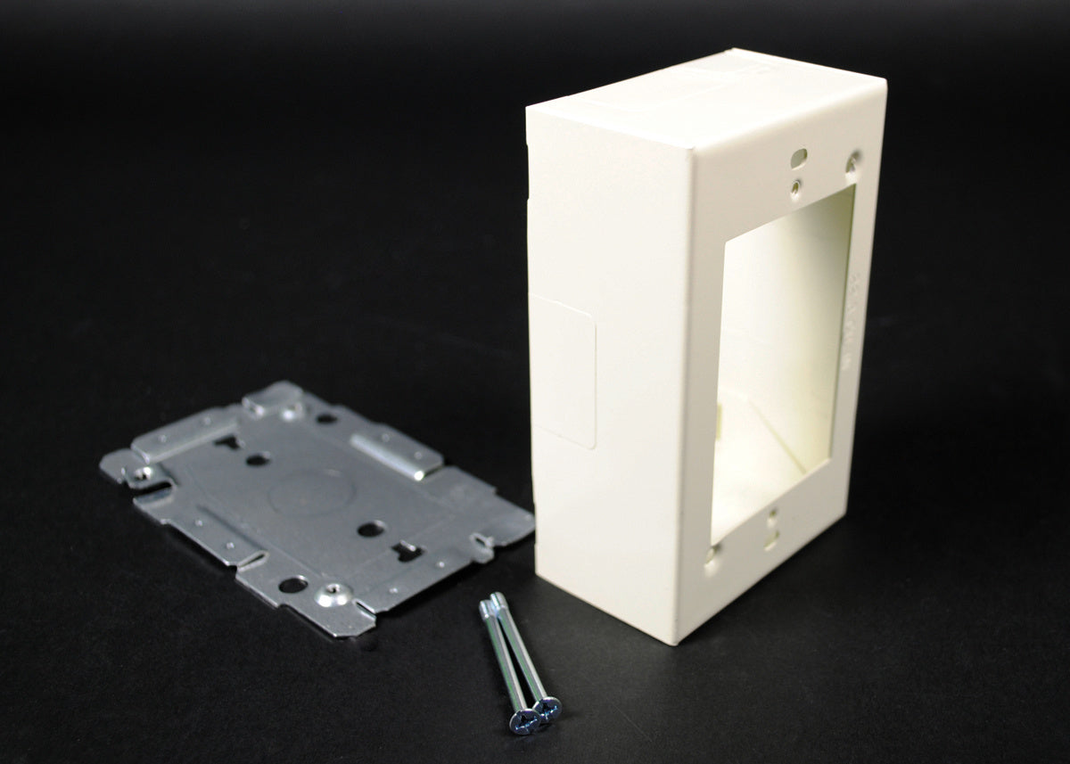 Steel surface raceway & recpt box 2000 Ivory