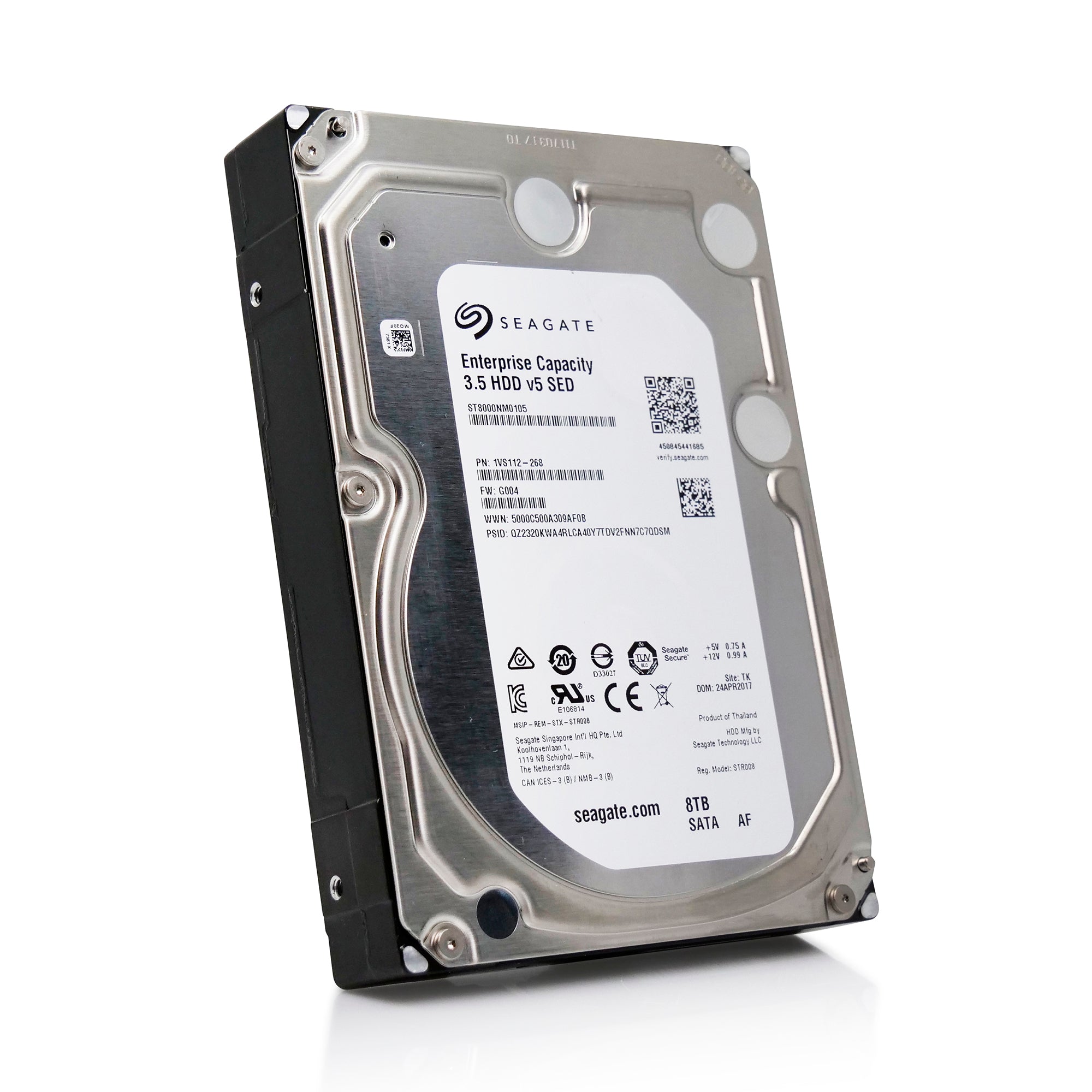 Seagate Exos 7E8 ST8000NM0105 8TB 7.2K RPM SATA 6Gb/s 512e 256MB 3.5" SED Hard Drive