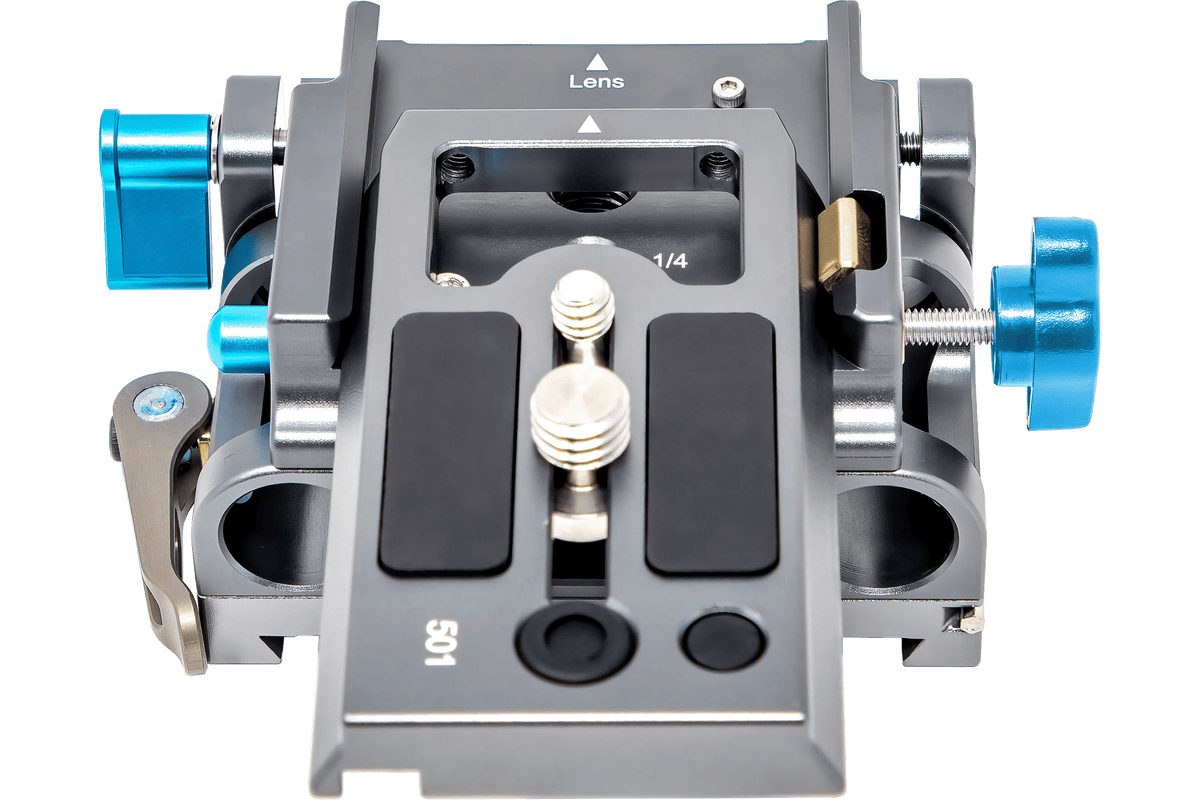 Kondor Blue 15mm LWS Arri/501 Side Loading Baseplate for Red Komodo, BMPCC & Mirrorless (Space Gray)