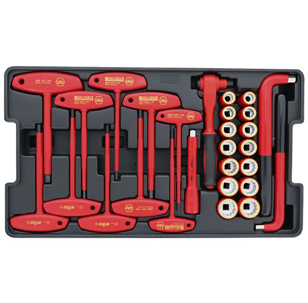 Wiha 32800 Electrician's Tool Set in Rolling Case, 80-Piece