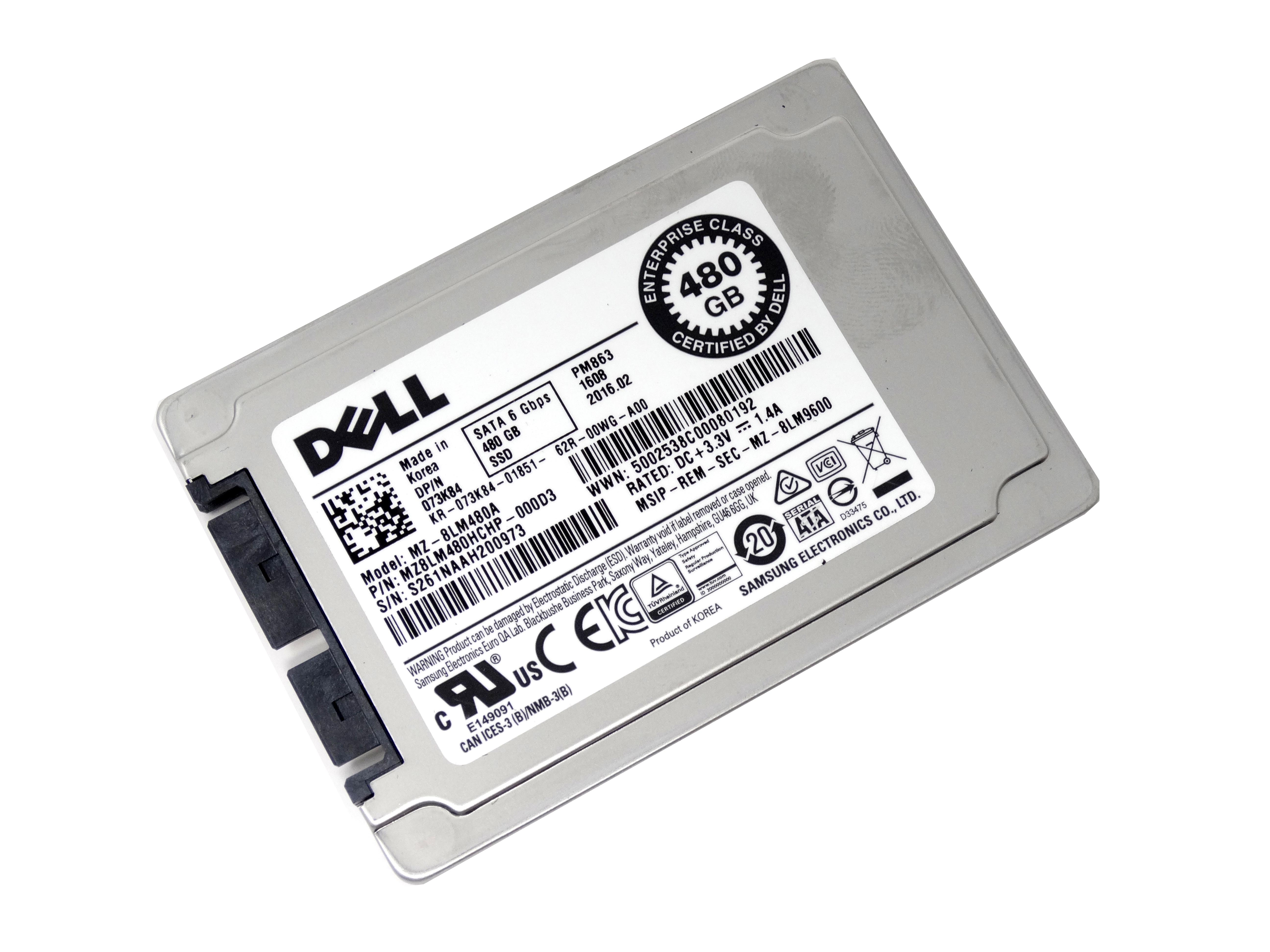 Dell Samsung PM863 480GB SATA 6Gbps 1.8'' SSD (MZ8LM480HCHP-000D3)