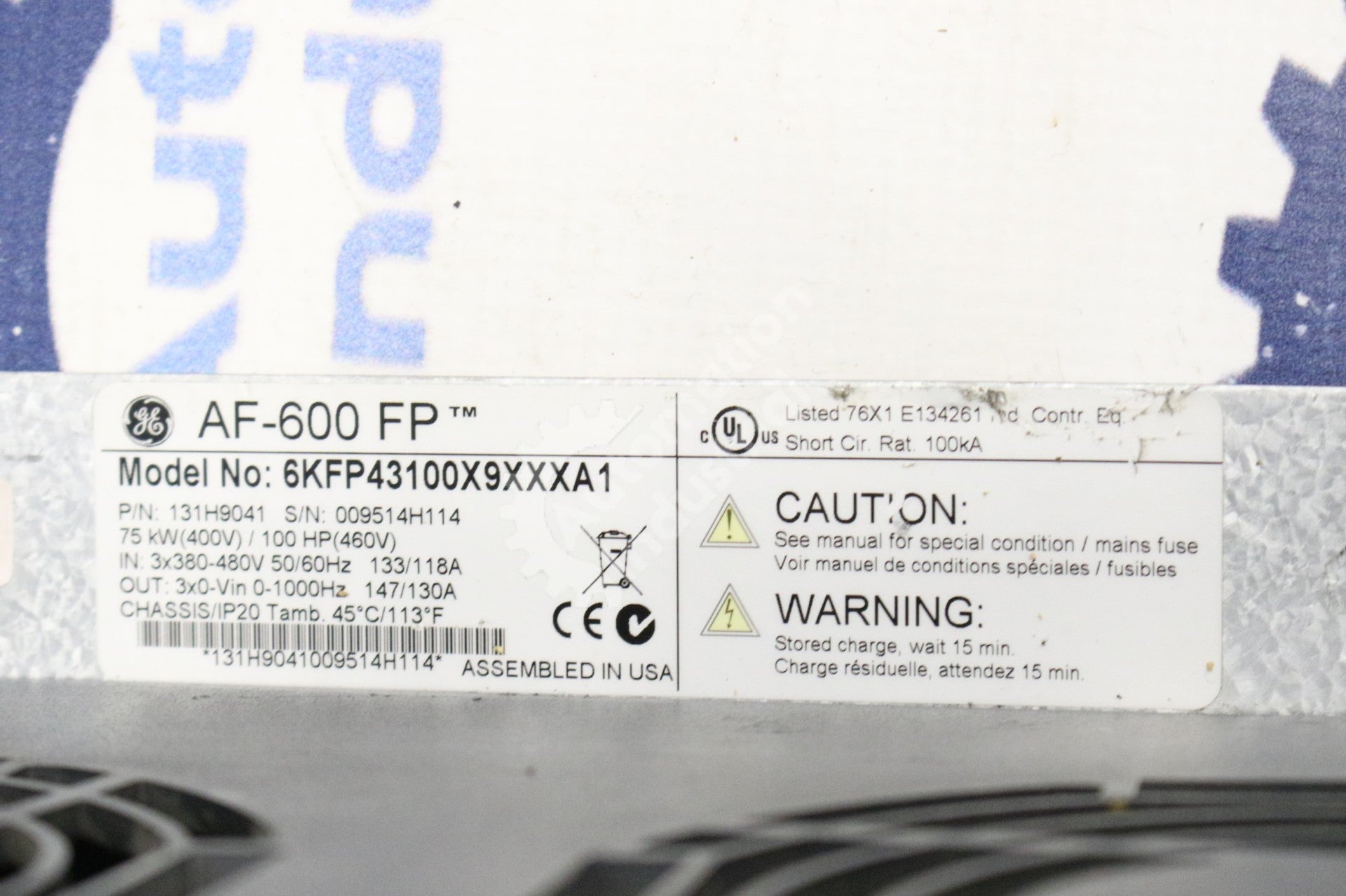General Electric 6KFP43100X9XXXA1 131H9041 FP Drive