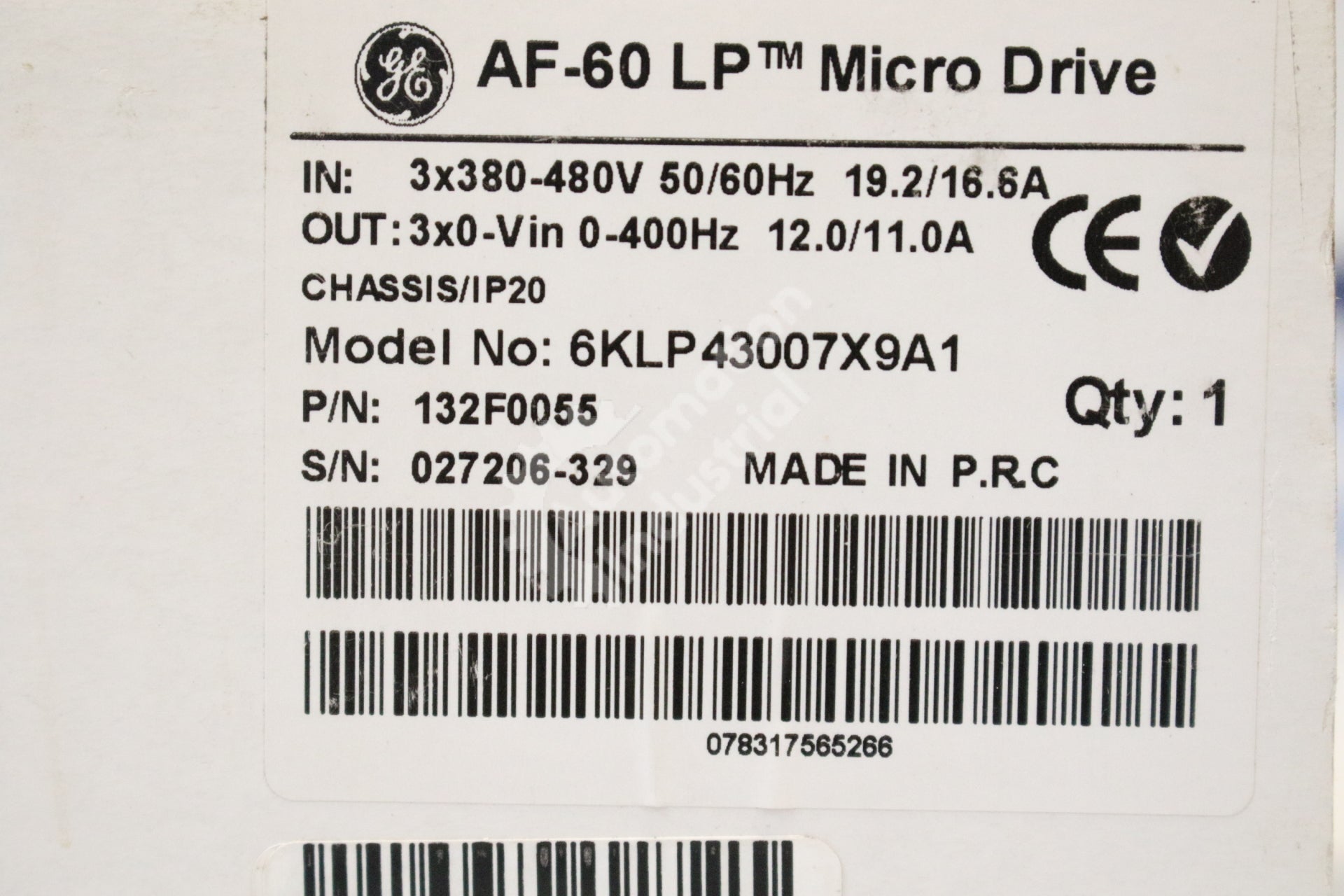 General Electric 6KLP43007X9A1 LP MICRO DRIVE OPEN BOX