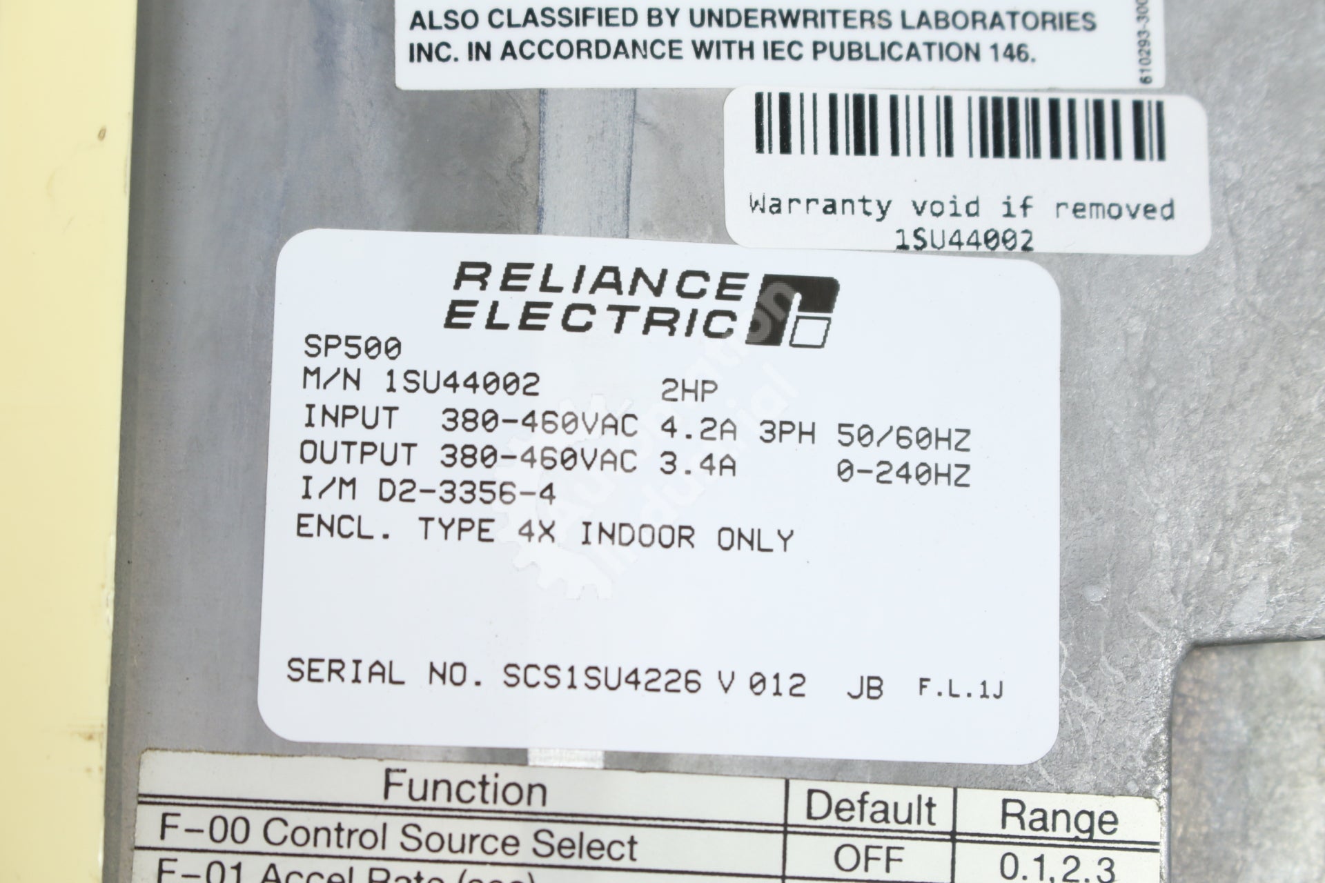 Reliance Electric 1SU44002 380-460VAC 2HP AC Drive NEW