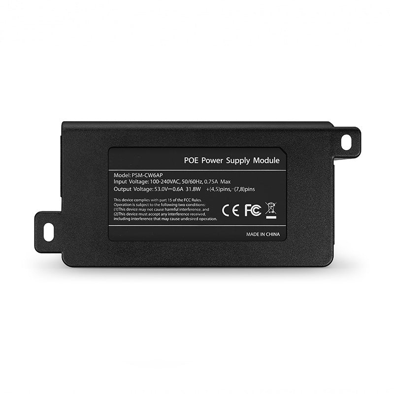 Single Port 10/100/1000M Gigabit PoE Injector, PoE Port @ 30W