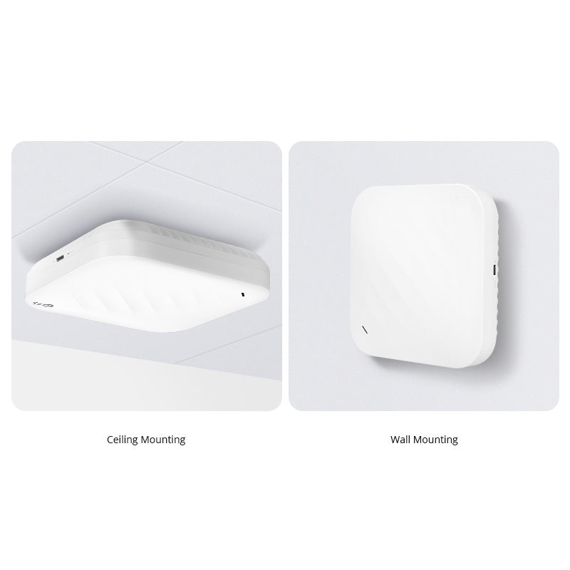 FS-AP-N755, Cloud Managed Wi-Fi 7 802.11be 24.436Gbps Indoor Access Point, Seamless Roaming & 4 × 4 MU-MIMO Five Radios, Manageable via Airware, Controller or Standalone (Without PoE Injector)