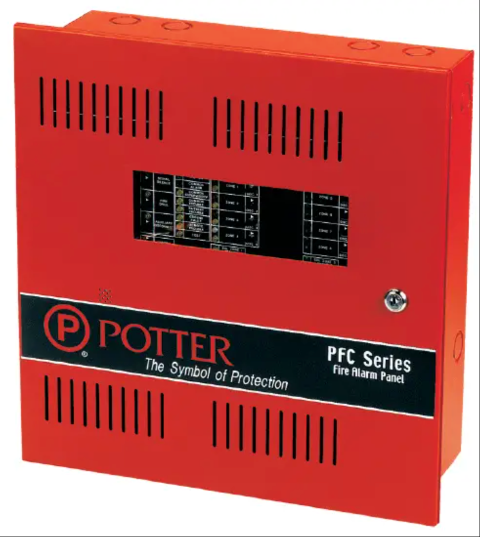 PFC-5004E | Potter 4-Zone Expandable Fire Alarm Control Panel with 5A Power Supply