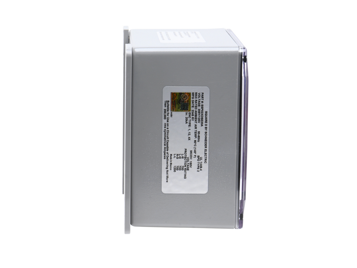 SSP02XDSE20A | Square D Surgelogic XDSE Type 2 Surge Protective Device, 208Y/120VAC