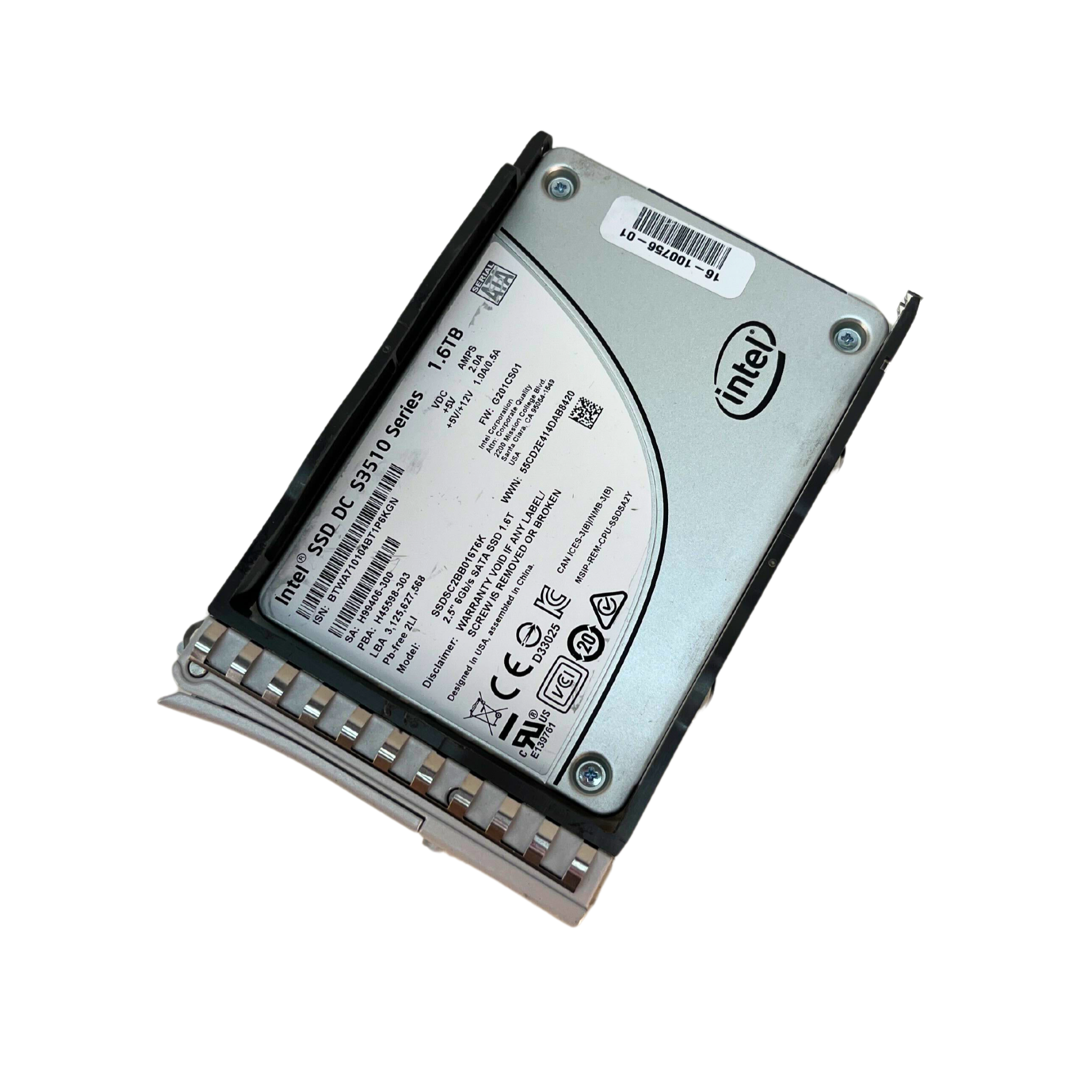 Intel 1.6TB SATA 6G SFF 2.5" SSD DC S3510 Series SSDSC2BB016T6K