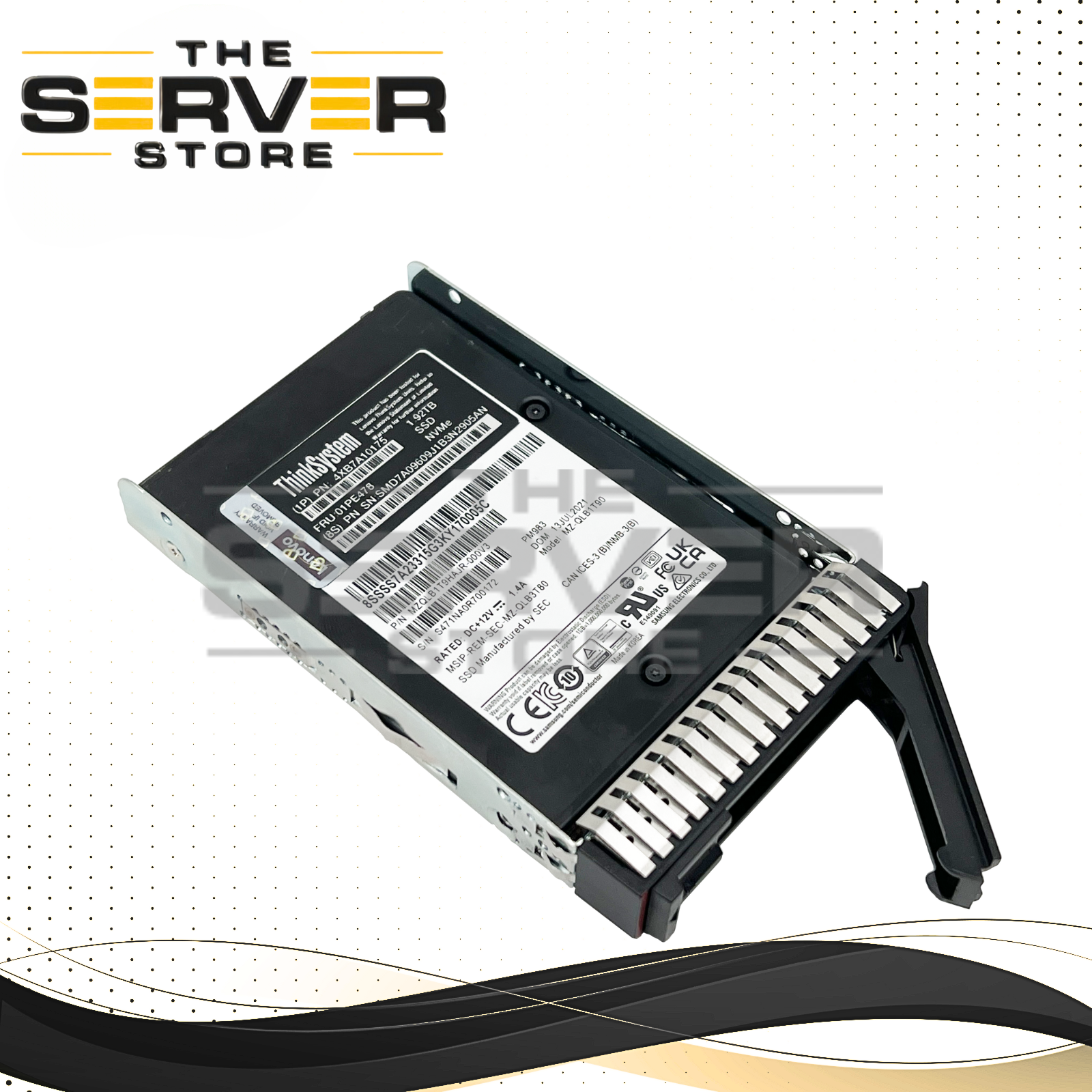 Lenovo 1.92TB NVMe U.2 PCIe 3.0 x4 SFF 2.5" SSD Samsung PM983 4XB7A10175 01PE478