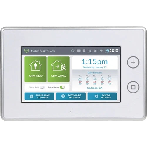 2GIG 2GIG-SP1-GC3 Wireless Touch Screen Keypad for GC3 Security Systems