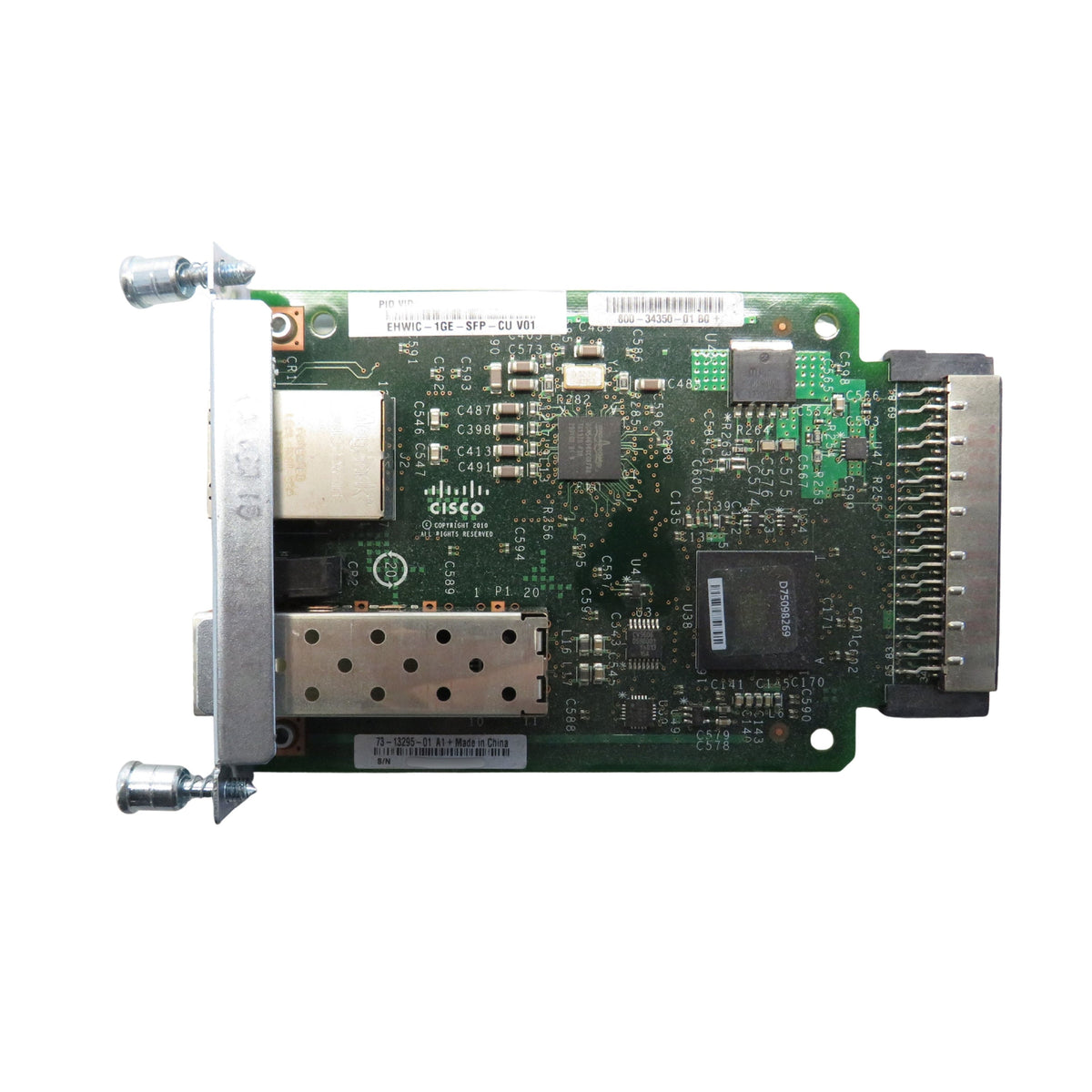 Cisco EHWIC-1GE-SFP-CU Enhanced HWIC, Dual Mode 1 Port SFP/Copper (Refurbished)