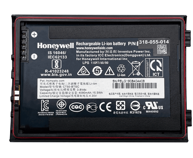 Dolphin CT50-BTSC P/N 318-055-001 Original Honeywell Data Collector Battery