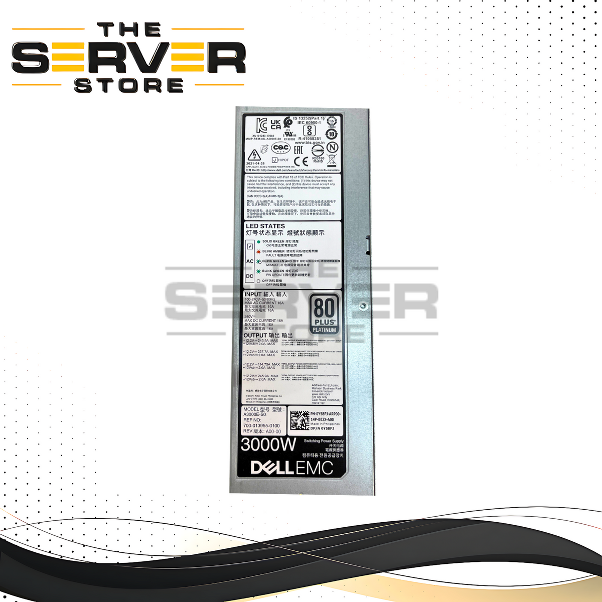 Dell EMC 3000W 80Plus Platinum Power Supply PSU PowerEdge MX7000 0Y58PJ