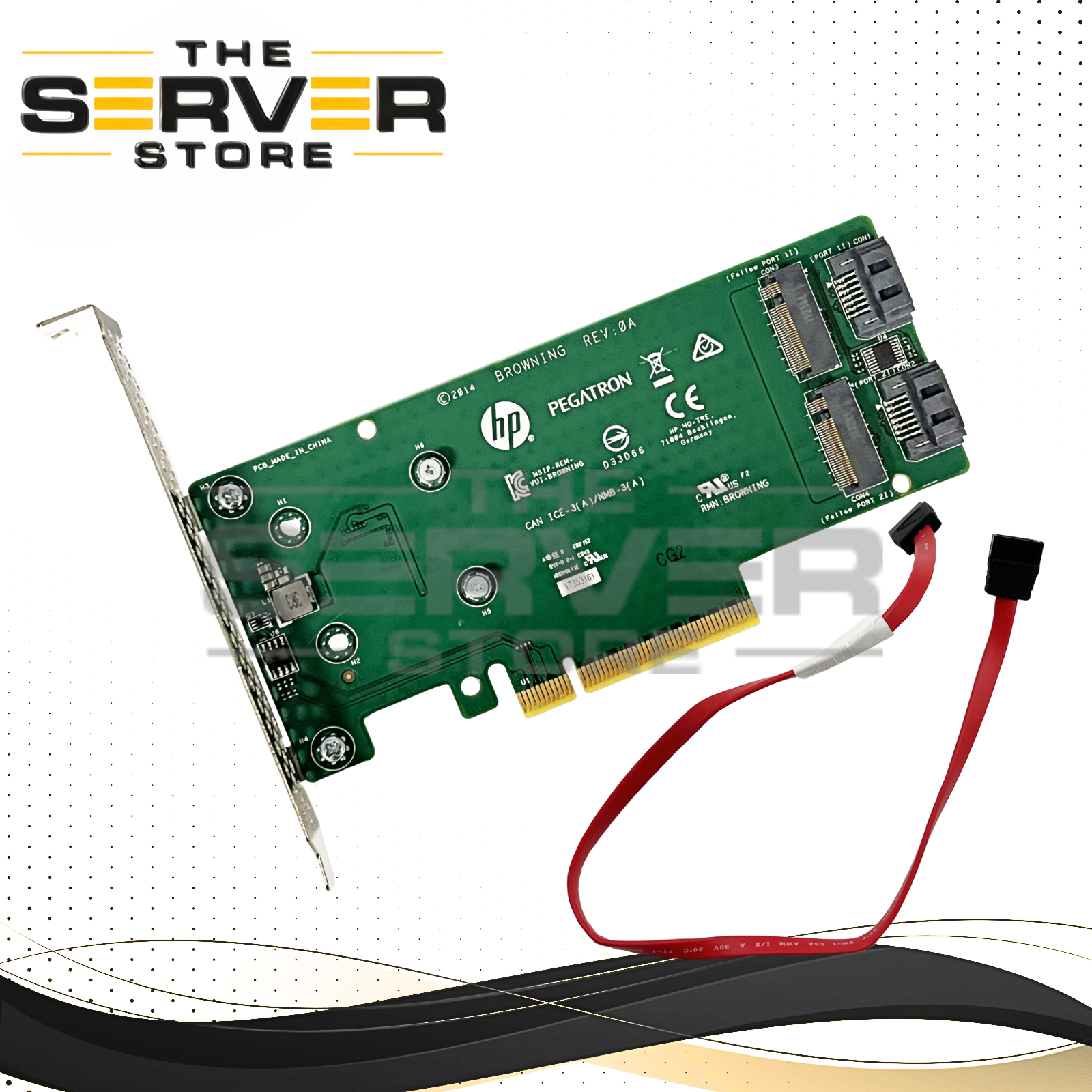 HPE SATA M.2 ML/DL Dual Drive PCIe Riser Card (Card Only) 835802-001