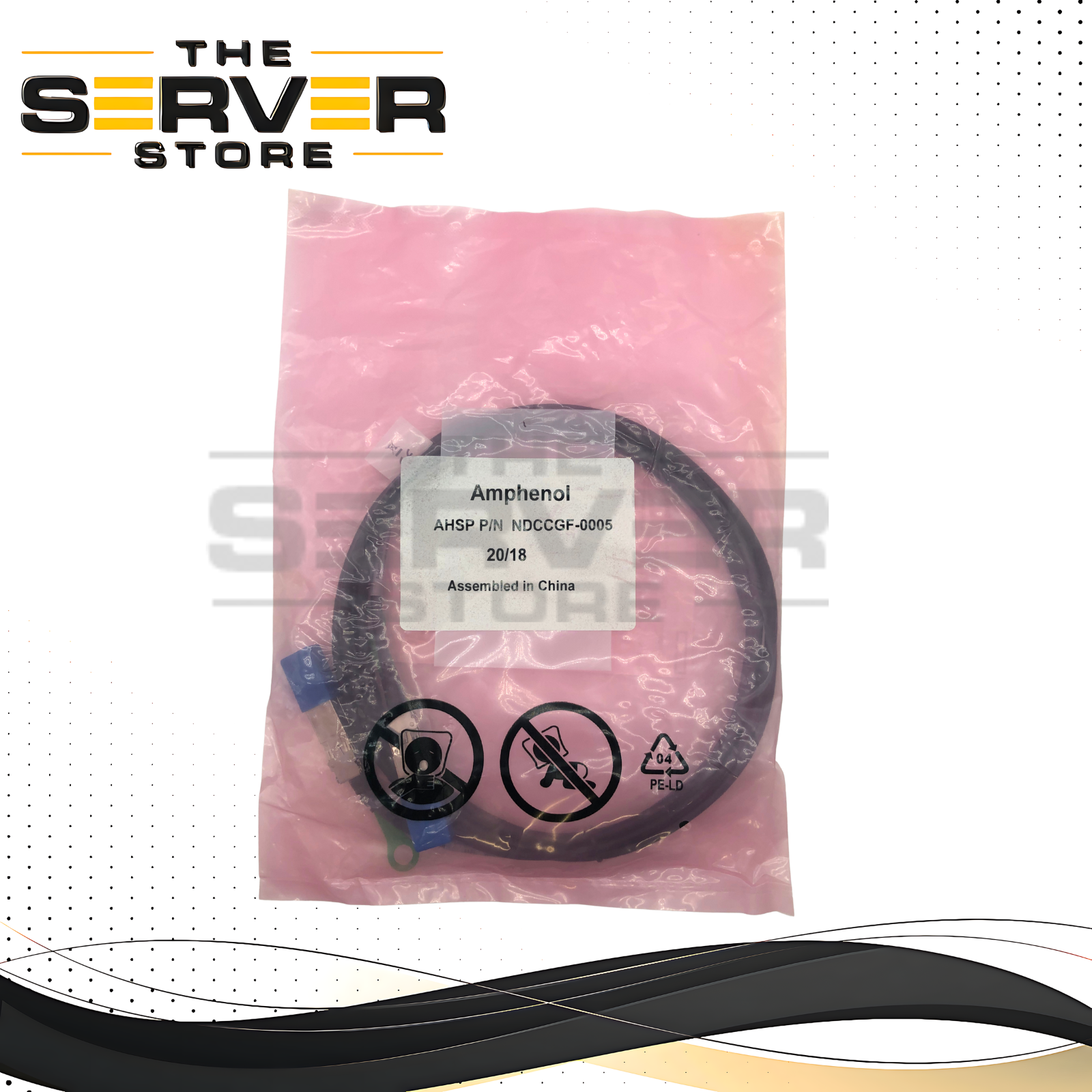 (LOT OF 1000) Amphenol 10G/25G SFP+ SFP28 DAC 3m Twinax Cable NDCCGF-0005
