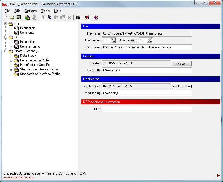 CANopen Architect Professional