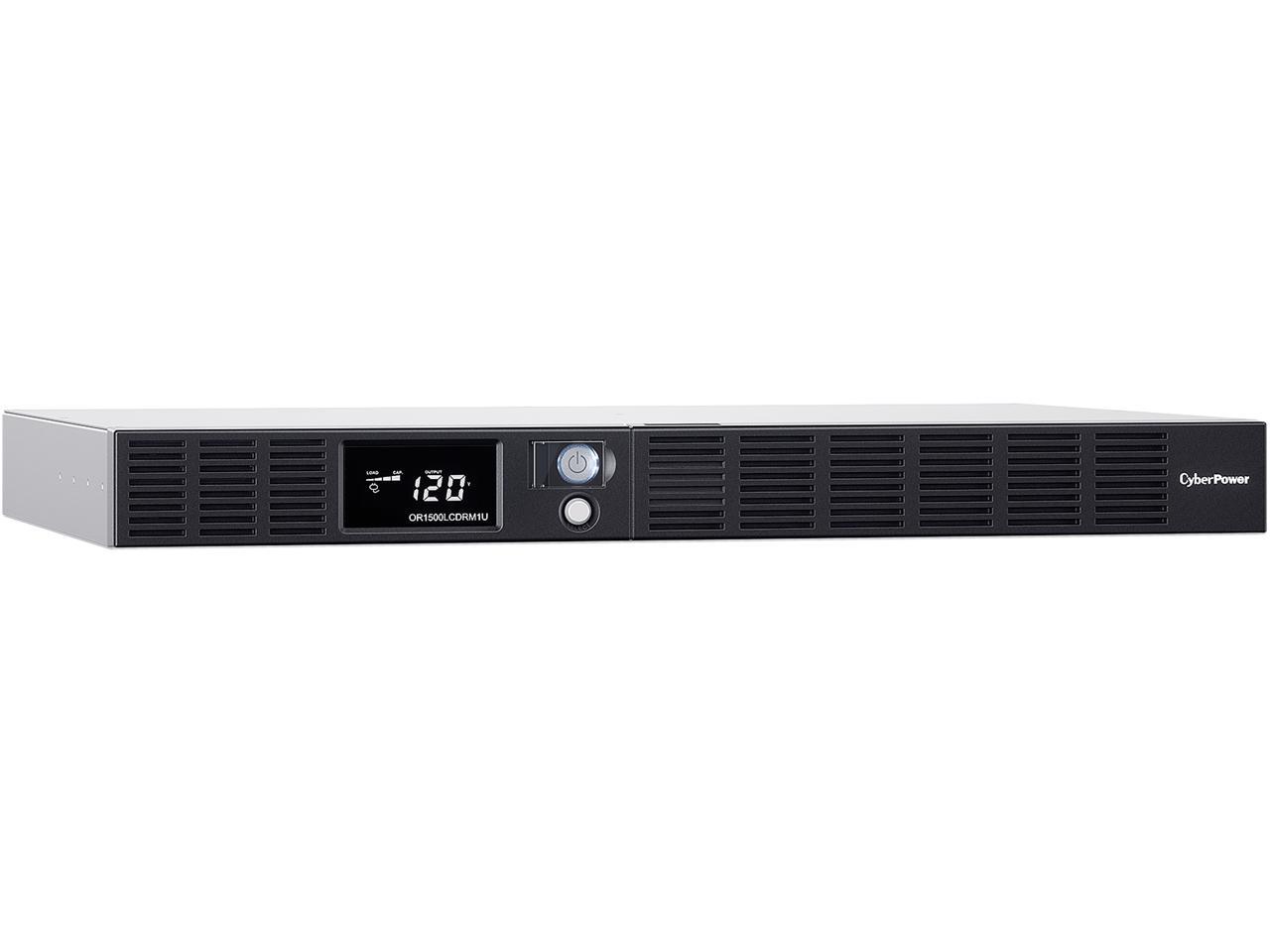 CyberPower Smart App LCD 1500 VA 900 Watts 1U 6 Outlets UPS - OR1500LCDRM1U