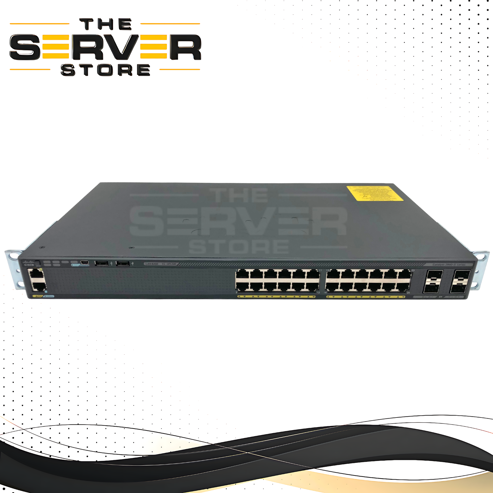 (AS - IS ) Cisco Catalyst 2960-X Series 24-Port Gigabit Ethernet (GigE) Switch with 4x 1 Gigabit SFP Uplink Ports. Front-to-Back Airflow. P/N: WS-C2960X-24TS-L.