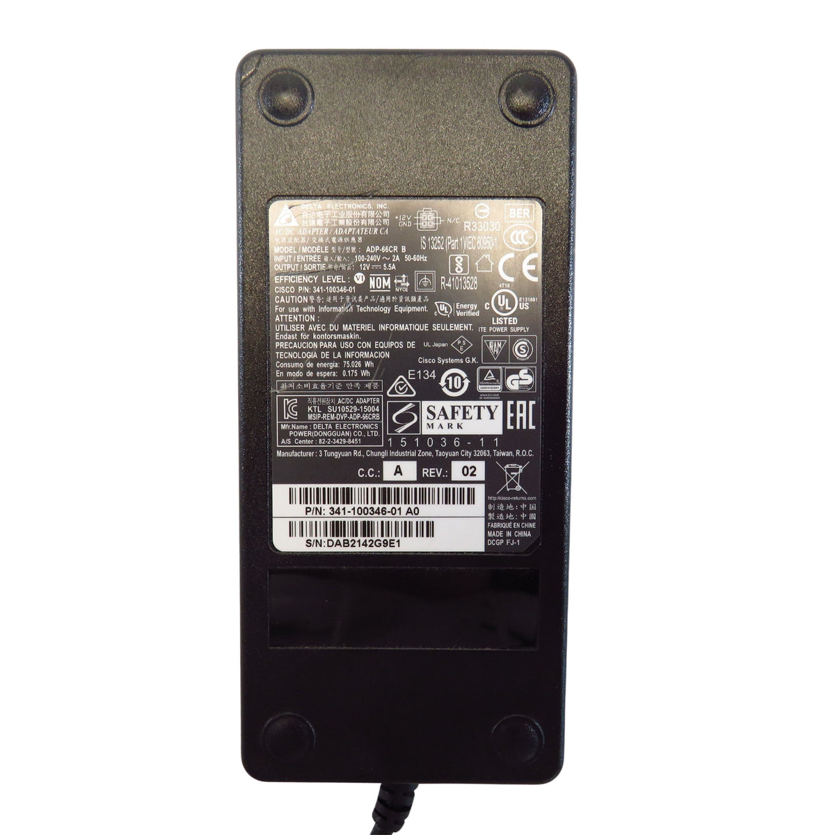 Cisco ASA5506-PWR-AC ASA 5506-X Power Supply Adapter (Refurbished)