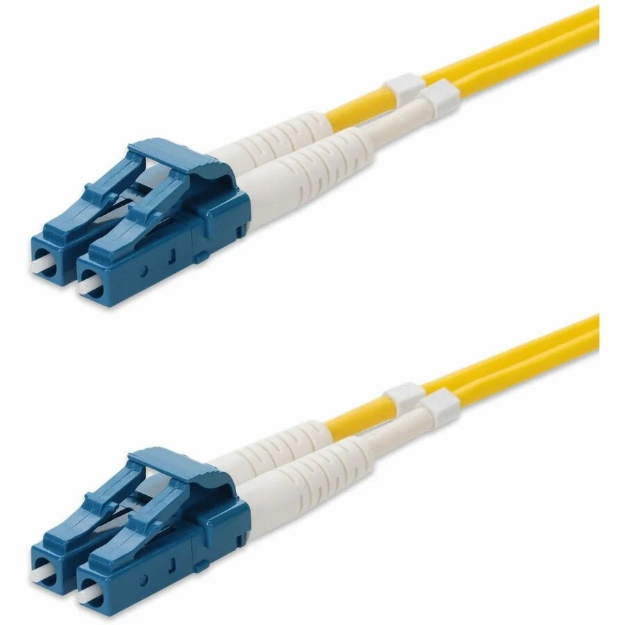 AddOn 0.3m LC to LC Yellow OS2 Duplex OFNR (Riser-Rated) SMF Fiber Patch Cable