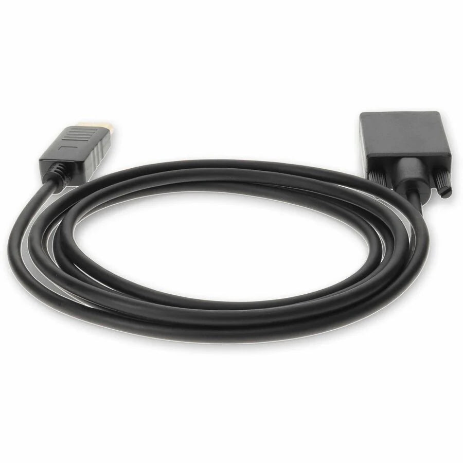 AddOn 6ft DisplayPort 1.2 Male to VGA Male Black Cable For Resolution Up to 1920x1200 (WUXGA)