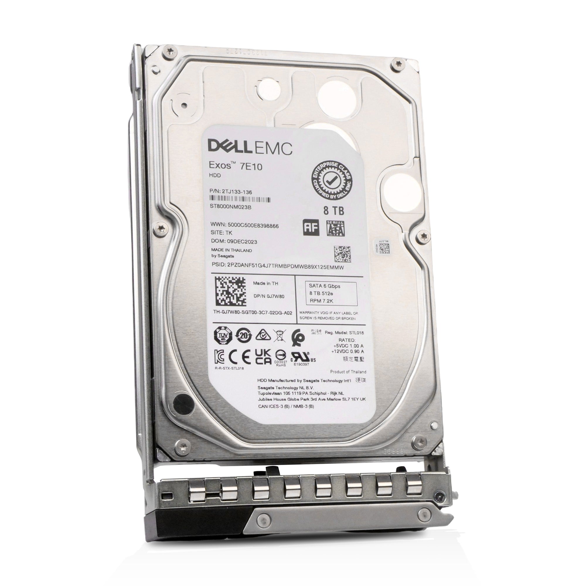 Dell G14 400-ASIF 8TB 7.2K RPM SATA 6Gb/s 512e 256MB 3.5in HDD