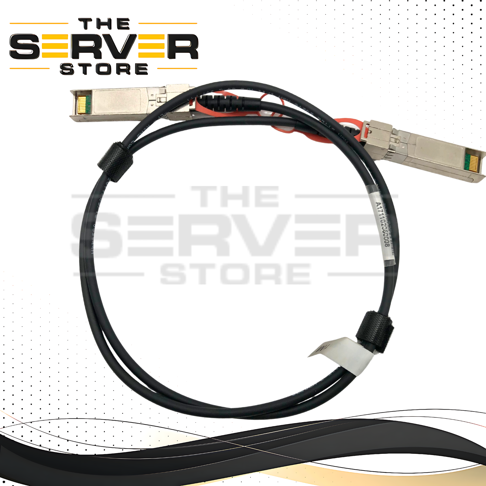 Fiberstore 1 Meter (3.3ft) 10GBASE-CU SFP+ to SFP+ Passive Direct Attach Copper (DAC) Twinax Cable. P/N: SFP-10G-AC01, SFPP-AC01.