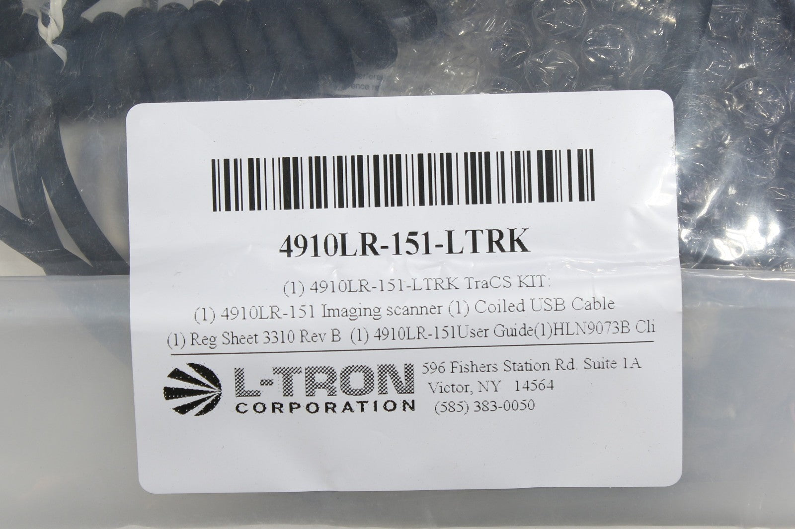 NEW Honeywell L-Tron LTRON 4910LR-151-LTRK USB Area Imaging Scanner Kit