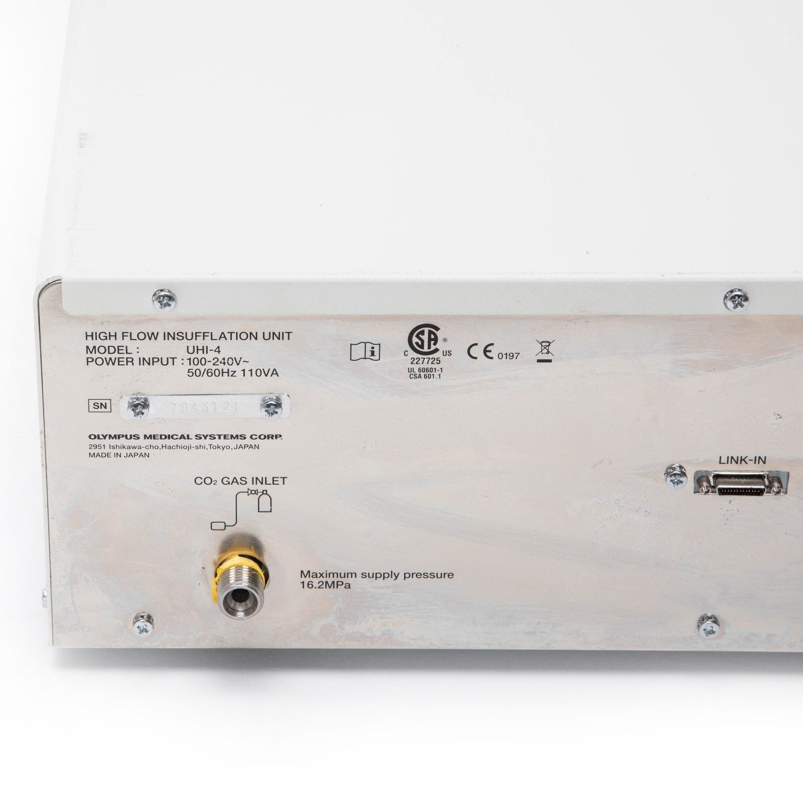 Olympus UHI-4 High Flow Insufflator W Cable 30 Day Warranty