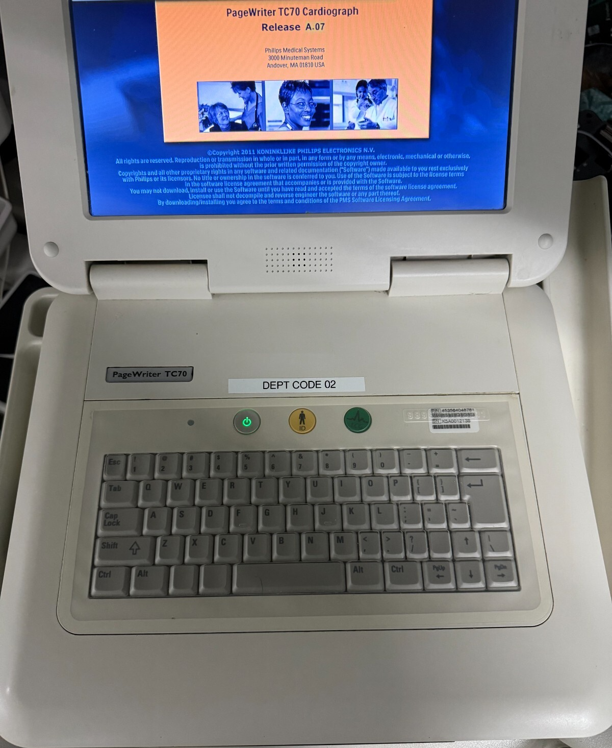 Philips PageWriter TC70 ECG EKG w/ Patient Module - 30 Day Warranty