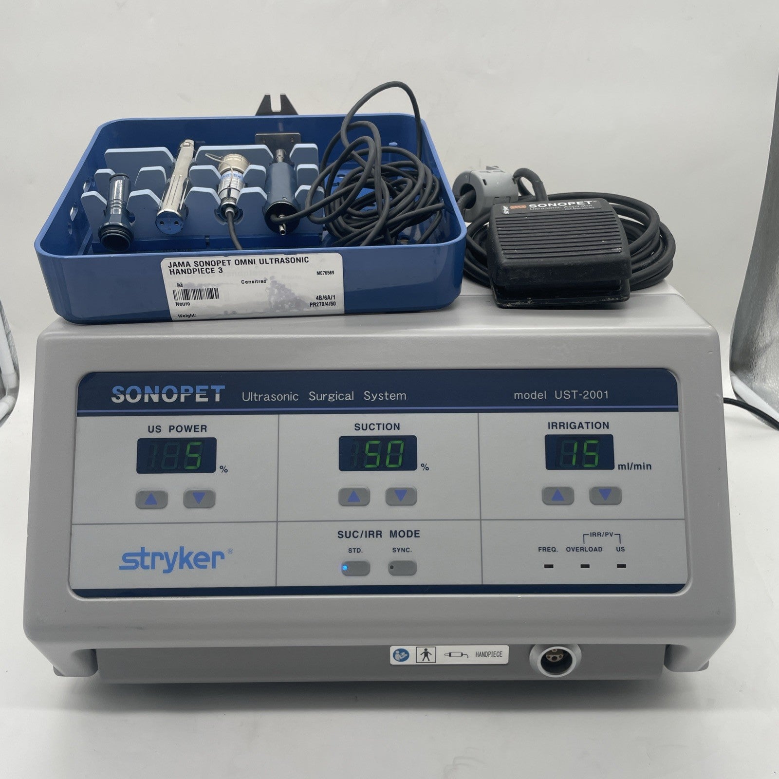 Stryker Sonopet Ultrasonic Surgical System Ultrasonic Aspirator 30 Day Warranty!