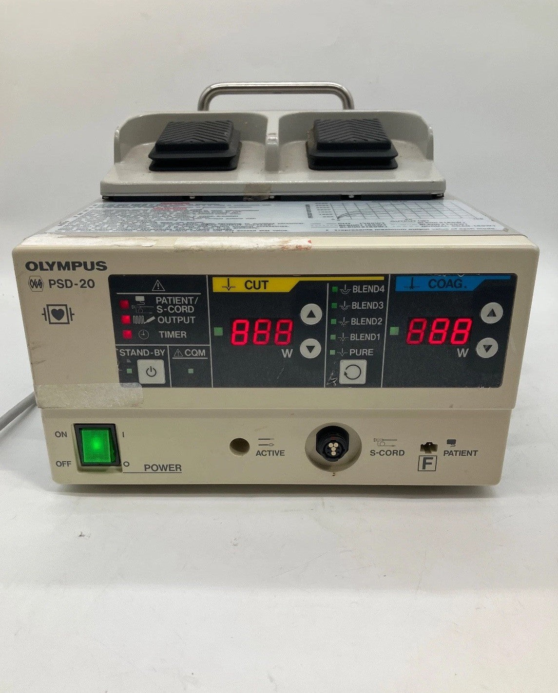 Olympus PSD–20 ESU Electrosurgical Unit with Foot Pedal 30 Day Warranty!
