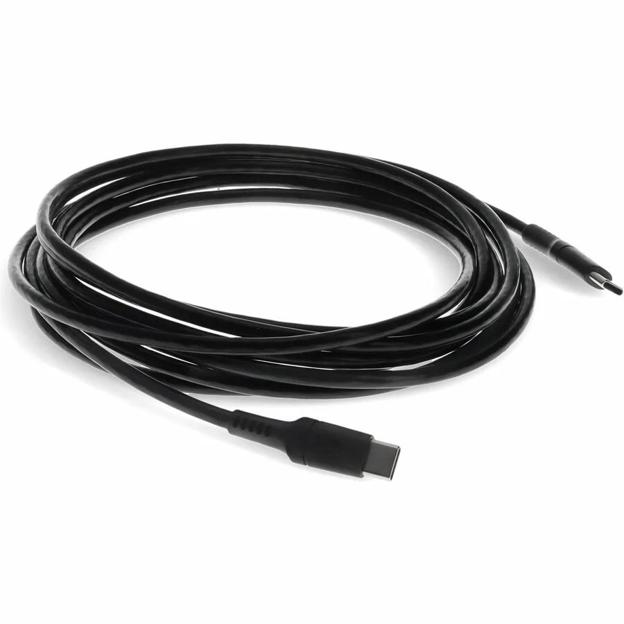 AddOn 2.0m (6.6ft) USB C Male to USB C Male USB 2.0 Sync and Charge Black Cable