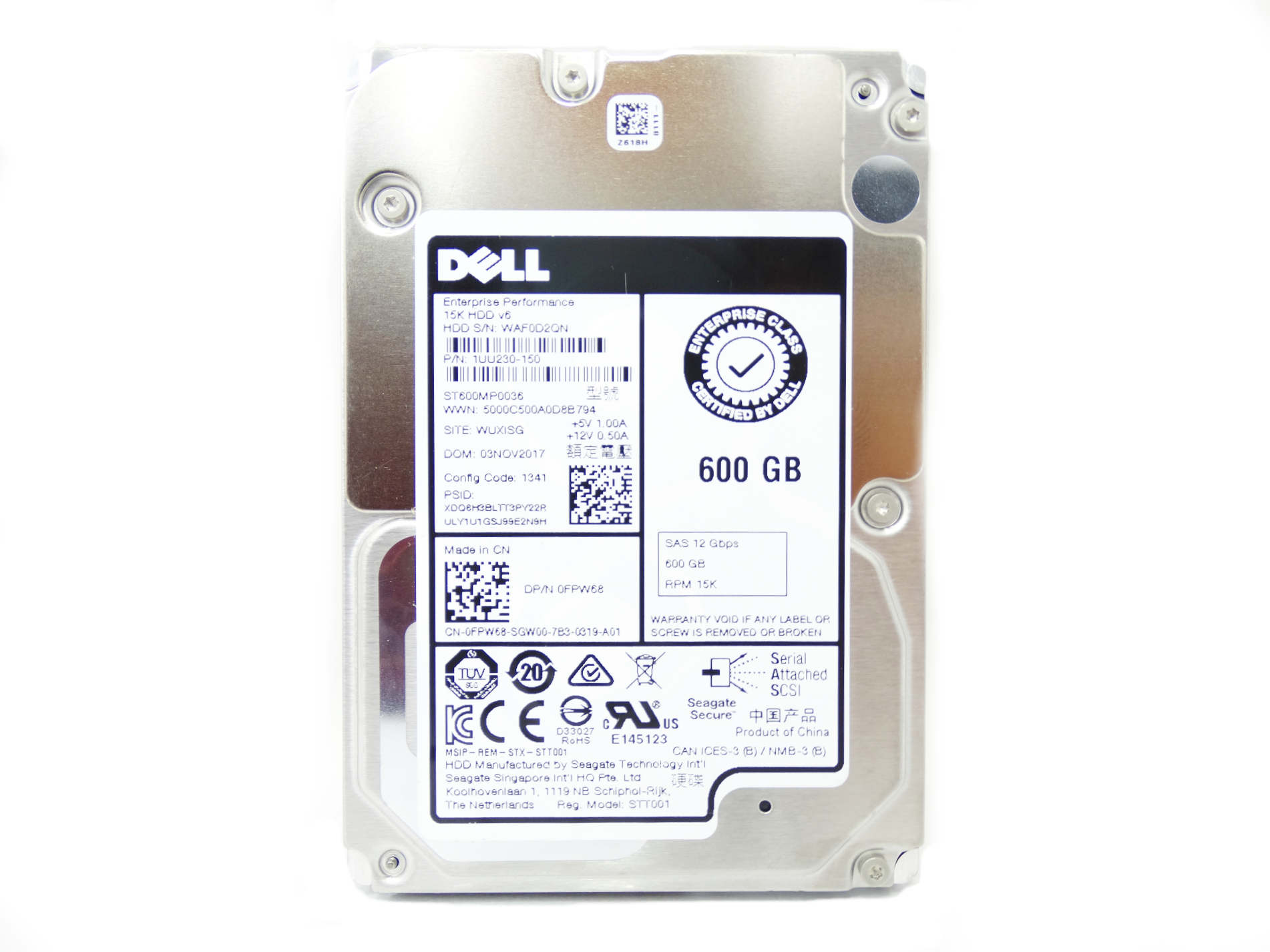 Dell 600GB SAS 12G 15K SFF 2.5'' HDD Seagate Exos ST600MP0036 0FPW68 FPW68