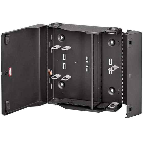 Leviton Large SDX Wall Mount Enclosure, Holds (12) SDX Adapter Plates, Unloaded, Black