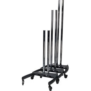 Premier Mounts Dual Pole Cart Base with Nesting Capability and PSD-HDCA Mount Adapter