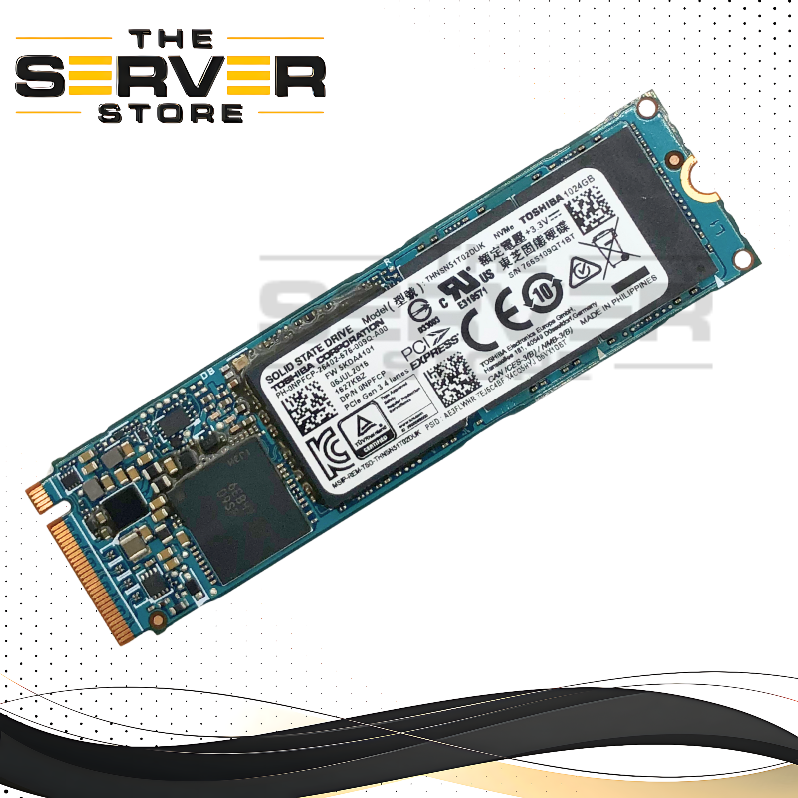 Dell 1TB NVMe 2280 M.2 PCIe 3.0 x4 SSD Toshiba XG4 THNSN51T02DUK 0NPFCP NPFCP