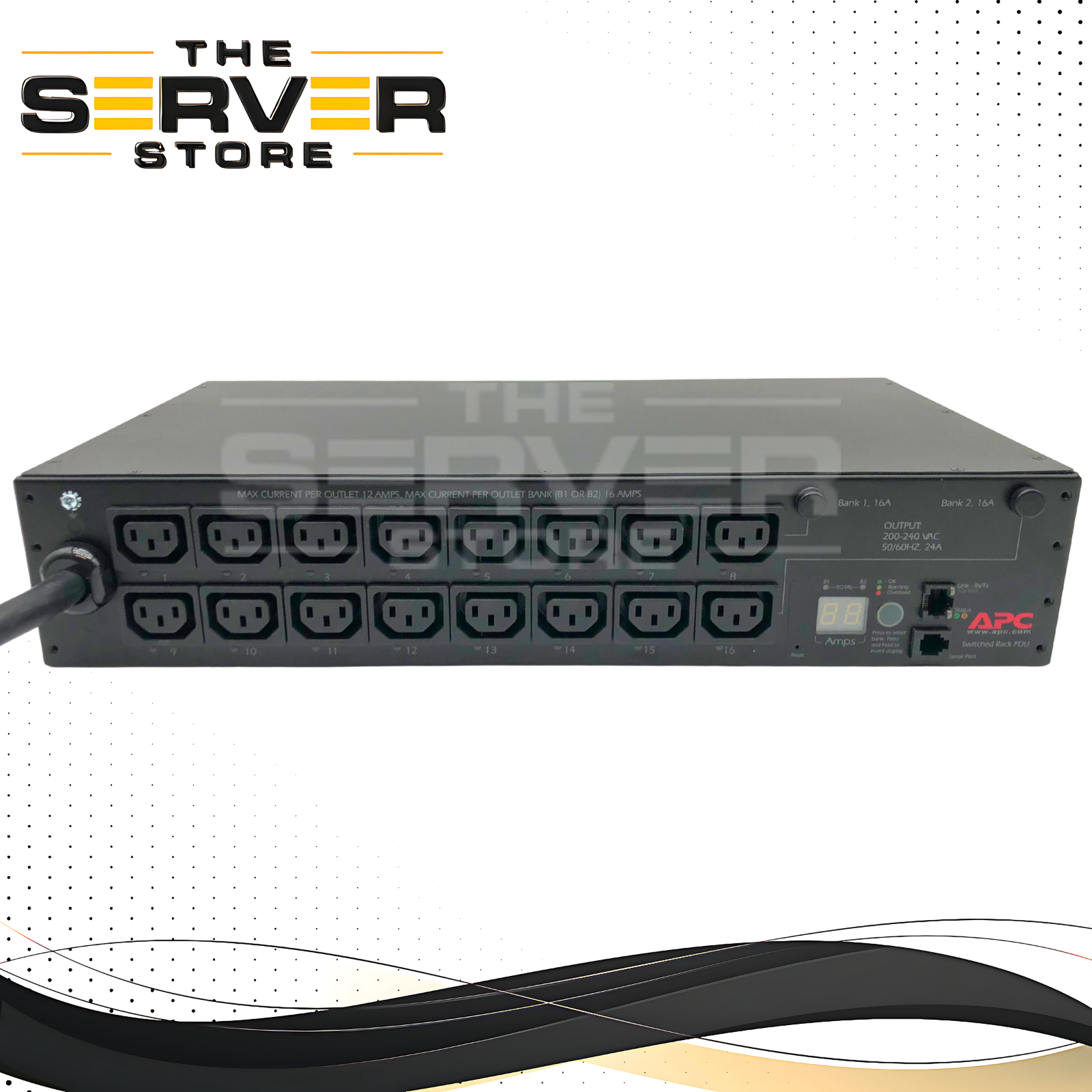 APC 30A 208V Switched Rack Power Distribution Unit (PDU). 2U. Model: AP7911B.